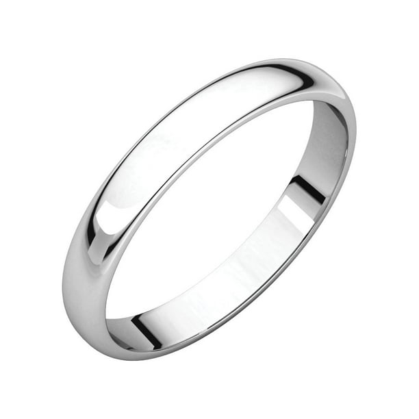 Jewels By Lux 10K White Gold 3mm Flat Bridal Wedding Ring Band Jewels By Lux 10K White Gold 3mm Flat Bridal Wedding Ring Band